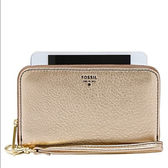 Fossil Sydney Zip Phone Wallet SL4751 | Gold